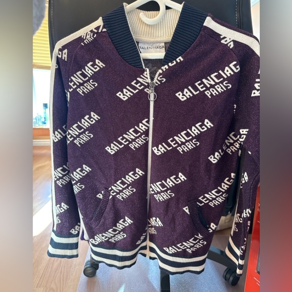 Balenciaga Jackets & Blazers - Balenciaga Jacket in Deep Purple with White Accents